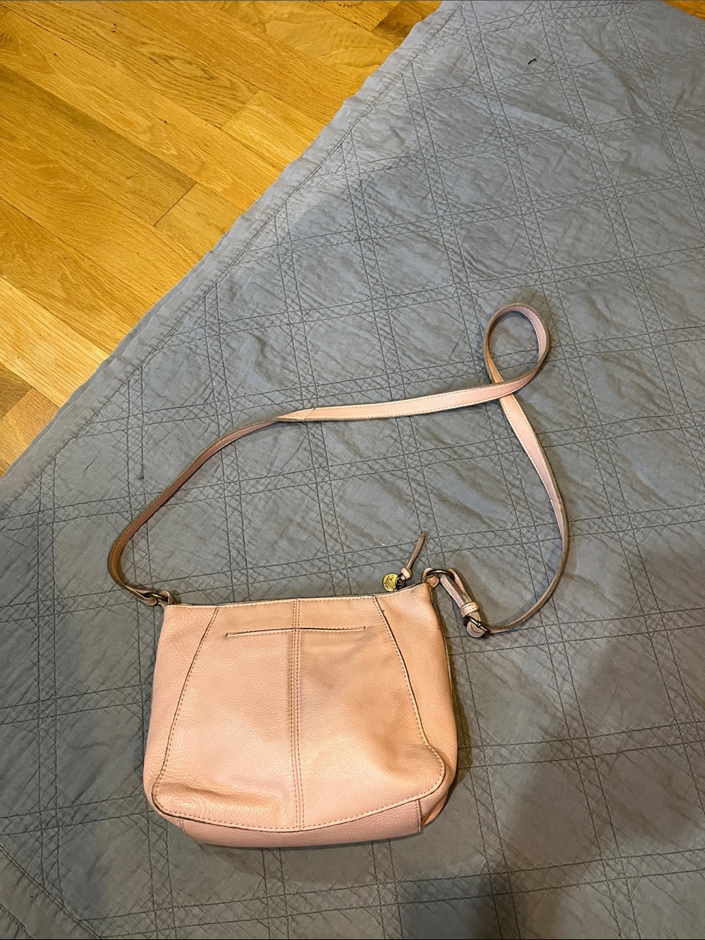The Sak Blush Pink Leather Crossbody with Braided Flap - Picture 2 of 8